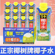 Authentic coconut tree brand coconut water 330ml*12 Hainan specialty coconut water water without sucrose raw coconut milk juice drink