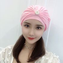South Korean swimming cap woman long hair fabric comfort not Leehead fashion protective ear sunscreen for swimming cap with a small face