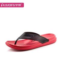Luo Fu flip-flops mens summer fashion outdoor non-slip wear-resistant beach drag simple and comfortable outdoor slippers