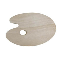 High quality wood palette oval wooden palette oil painting palette oil painting paint oil brush