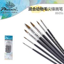 Phoenix painting material high-grade Wolf gouache watercolor painting pen pointed Hook pen 8605s set