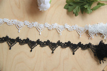 A11D12 handmade DIY clothing accessories Japanese version water soluble silk thread rose embroidery lace width 3cm