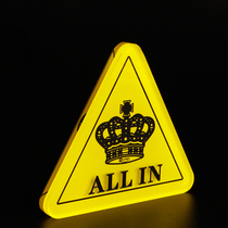 Texas Holdem ALL IN chips Big Triangle Crown ALL IN signboard Stud allin Texas accessories