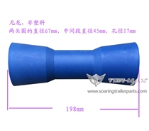 Blue roller keel pulley high quality nylon FRP assault boat rubber boat yacht trailer accessories