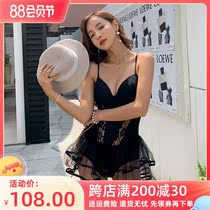 Swimsuit female conglomerate and pure wind and sexy hanging belt 2022 new senior network red in the wind summer