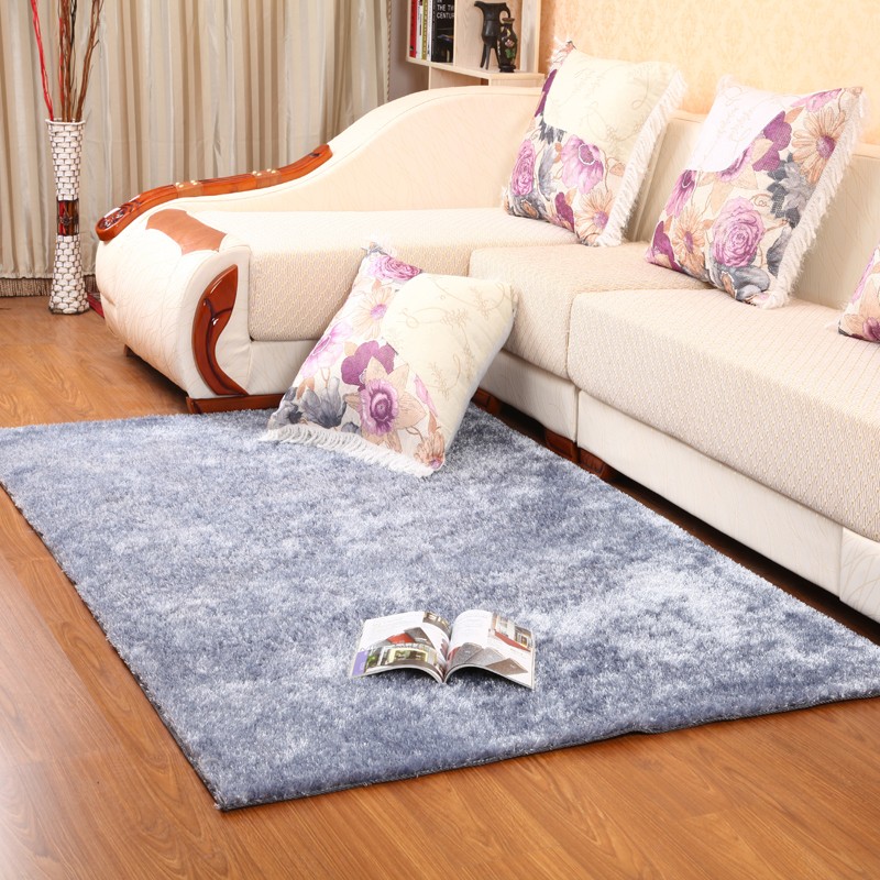 雅美佳韩国丝加亮丝简约现代地毯卧室客厅茶几床边地毯满铺可定制产品展示图1