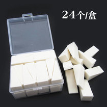 Studio makeup artist makeup tool lazy helper 24 triangle sponge powder puff compact details sponge box