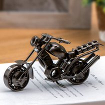 Motorcycle decorations model Home living room office desktop creative vintage small ornaments Modern craft