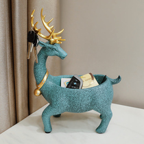 Door shoe cabinet ornaments Entrance key storage box Nordic style Deer home decorations Living room coffee table knickknacks