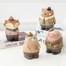 (Special) American stupid cute cartoon ornaments cute idyllic night light photo frame living room bedroom desk decoration