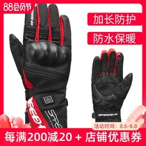 SPRS motorcycle gloves Mens winter warm racing gloves Riding gloves Electric motorcycle gloves Waterproof and fall-proof