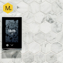 French marble small tile kitchen toilet floor tile hexagonal stone mosaic background wall