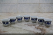 67 80s Little wine glasses Bull Eyes Flush with porcelain winery Folk Nostalgia Old Objects Every 5 Yuan