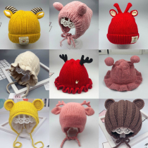 Autumn and winter baby hat plus velvet wool hat 6-12 month treasure treasure cap cap for men and women warm knitted hat