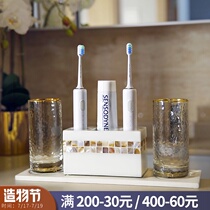 European-style home bathroom ornaments Wash table toothbrush holder Bathroom furnishings Model room Light luxury bathroom supplies set