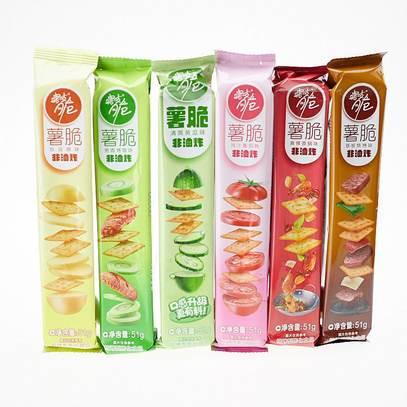 洽洽喀吱脆51g单支薯片薯脆恰恰饼干咯吱脆办公室零食小吃嘎吱脆