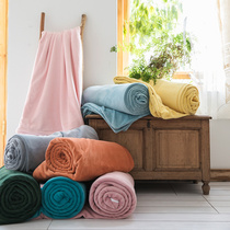 Autumn and winter milk velvet thickened coral velvet quilt cover double Nordic wind Flannel solid color single warm quilt cover single piece