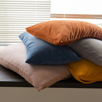 Winter plush pillowcase 48 x 74cm pair of thickened warm pure color single pillow headgear adult home pillow cover