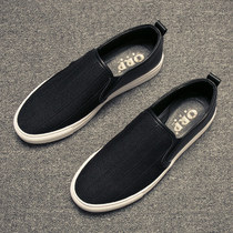 Hong Kong Tide New Knitted Lefu Shoes Mens Shoes One-foot Breakfast Shoes and Han Increased Lazy Shoes