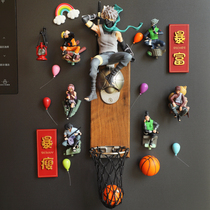 New cartoon anime Naruto Naruto doll 3D stereo refrigerator sticker magnet creative refrigerator decoration set