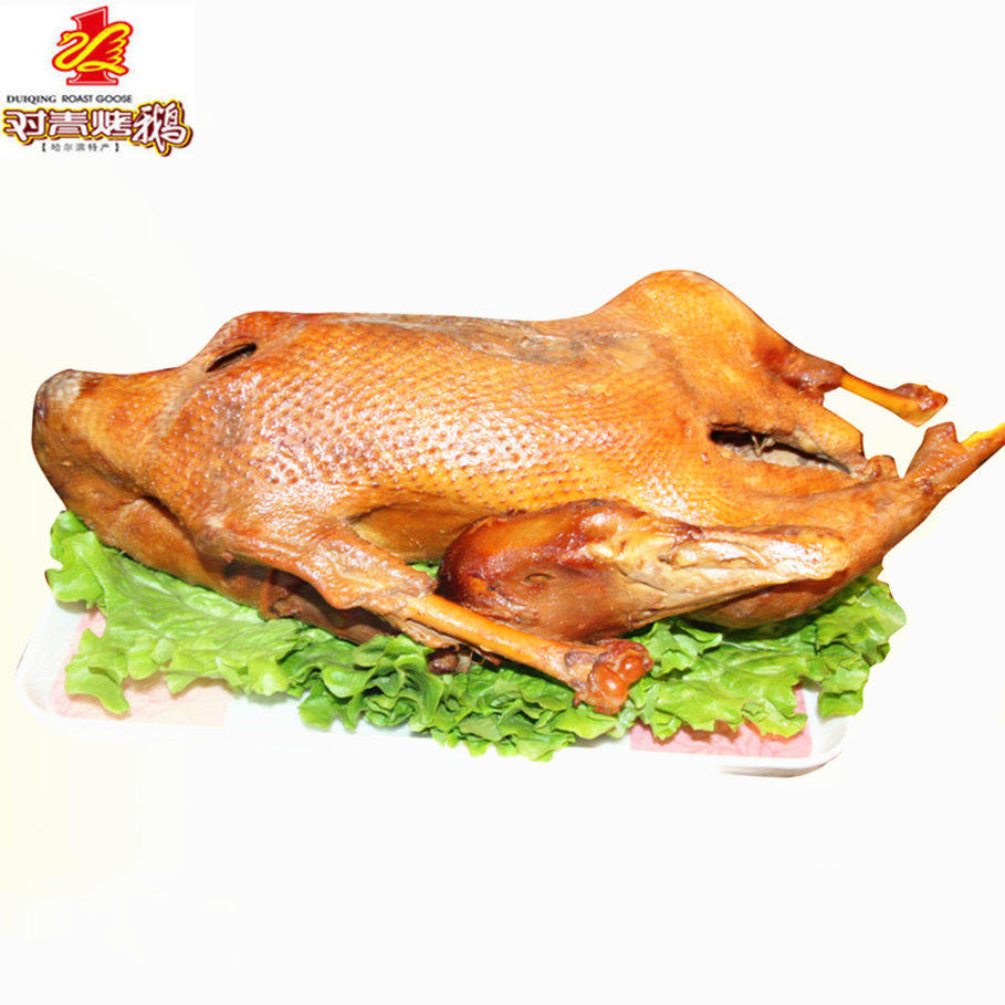 对青烤鹅正宗哈尔滨对青烤鹅整只东北特产熟食零食每只3斤6两包邮