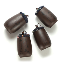 Purple sand small tea empty cans mini ceramic household tea canned containers gift boxes storage sealed cans portable new models