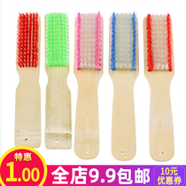 Bamboo shoes brush shoe wash brush washing clothes carpet long handle bristles cleaning floor brush wood plastic multifunctional nylon brush