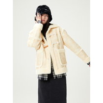 RECOINR1C soft glutinous flip lamb fur coat female winter 2022 new fur in thick skin jacket