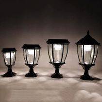 Solar wall lamp column lamp Wall headlight headlight outdoor waterproof villa garden Dew table lamp