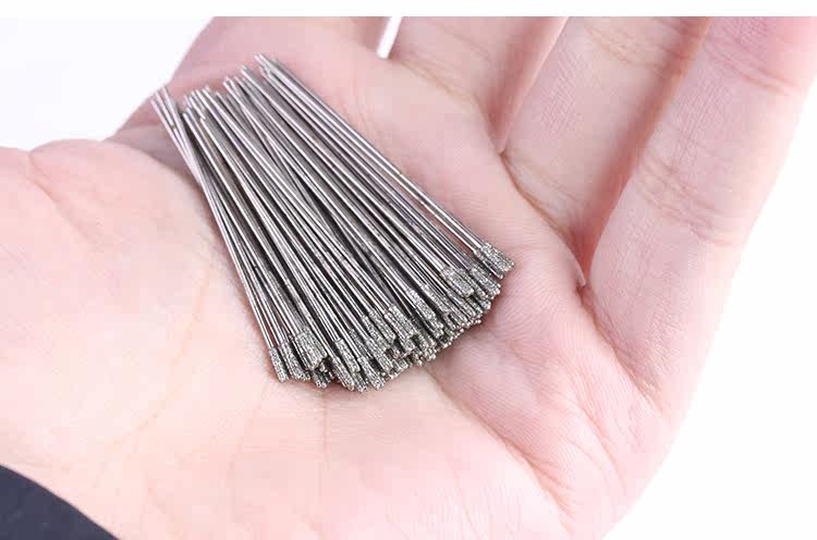 玉石打孔针金刚石棒针钻头玛瑙水晶钻孔针翡翠打眼针钻针打孔钻孔