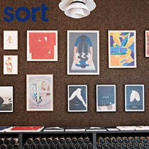 sort Denmark HAY Modern abstract decorative painting POSTER-LAURE Nordic original fashion simple creative painting