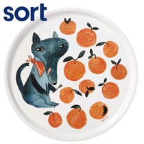 sort UK DONNA WILSON imported cartoon hand-painted large plate resin tray tea plate plastic plate