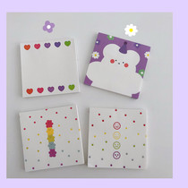 Korean ins Wind Flower Candy bear girl heart cute cartoon Post-it notes student message notepad