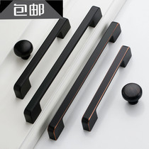 Modern simple cabinet door handle Nordic style luxury wine cabinet wardrobe zinc alloy handle simple drawer small handle