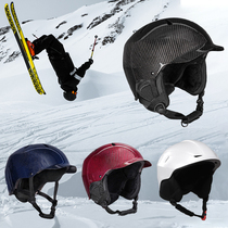 Ski Helmet Adult Men and Women Anti-collision Single Double Board Snow Helmet Cycling Full Helmet Carbon Fiber Ski Hat