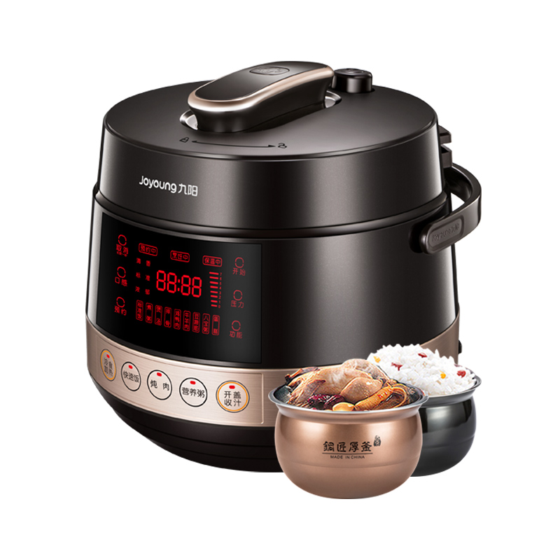 joyoung electric pressure cooker household intelligent 5l high pressure rice cooker double gallbladder 1 official 2 flagship store 3-4 genuine 5-6-8 people