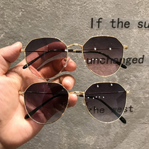 Sunglasses Womens Ins Korean version online red retro oval frame glasses original Cebu Face Street clapping sun-stylish sunglasses tide