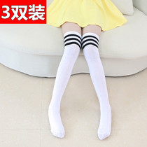 Student uniform socks knee-high kindergarten socks Pure cotton girls stockings Childrens tube socks spring and autumn thin section