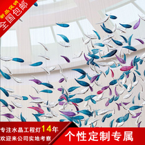 Meichen shopping mall glass hollow fish aerial hanging ornaments abstract glass electroplating decorative fish pendant hotel decorative fish