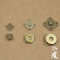 Metal snap magnetic hidden button sew magnetic clasps plum-shaped iron absorption shou feng kou bags snap purse buttons