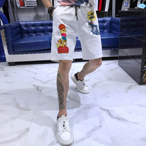 Europe station 2020 Summer new mens boomers Red Fashion Cartoon Printed Shorts Trend 50% Beach Pants