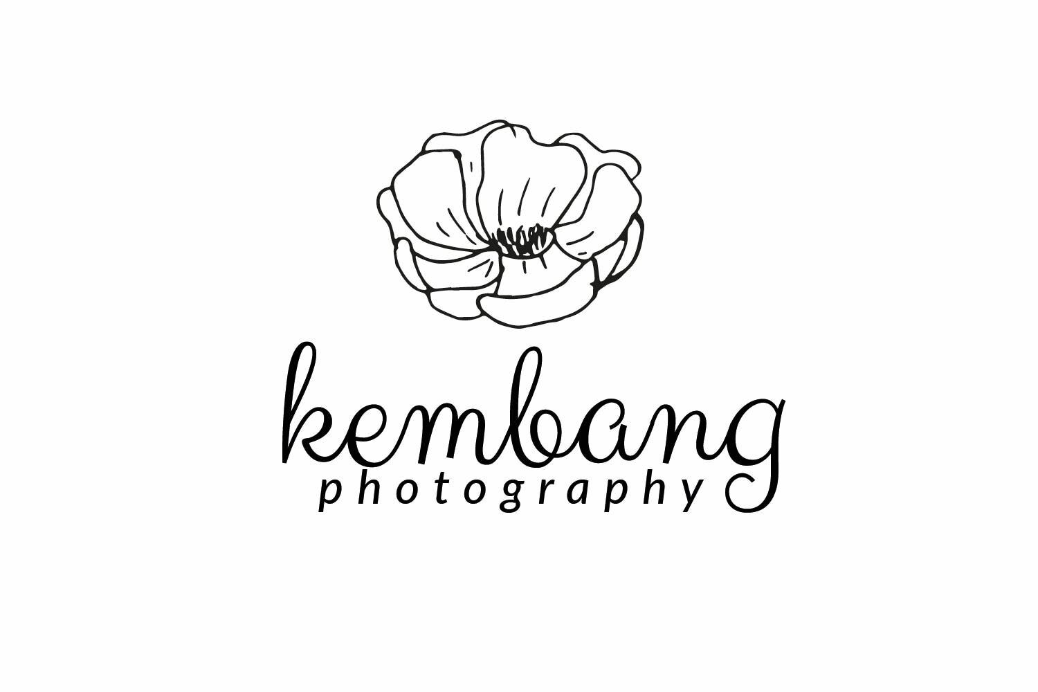 花卉几何图形摄影品牌logo标志设计模板 flower photography logo