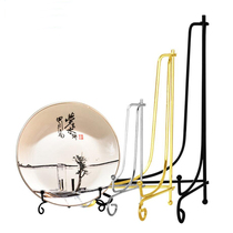 Iron art sitting tray See disc hanging disc frame Porcelain Tray Sub bracket Watch Tea Cake Handicraft Base Medal Display Rack