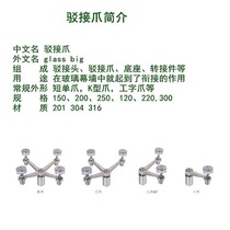 Glass curtain wall canopy accessories 250 type four-claw bojie claws 304 stainless steel glass grab