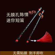 Membrane-free flute Beginner Chen Qing Mini piccolo Adult refined bamboo flute Musical instrument f-tune Children g-tune ancient style horizontal flute