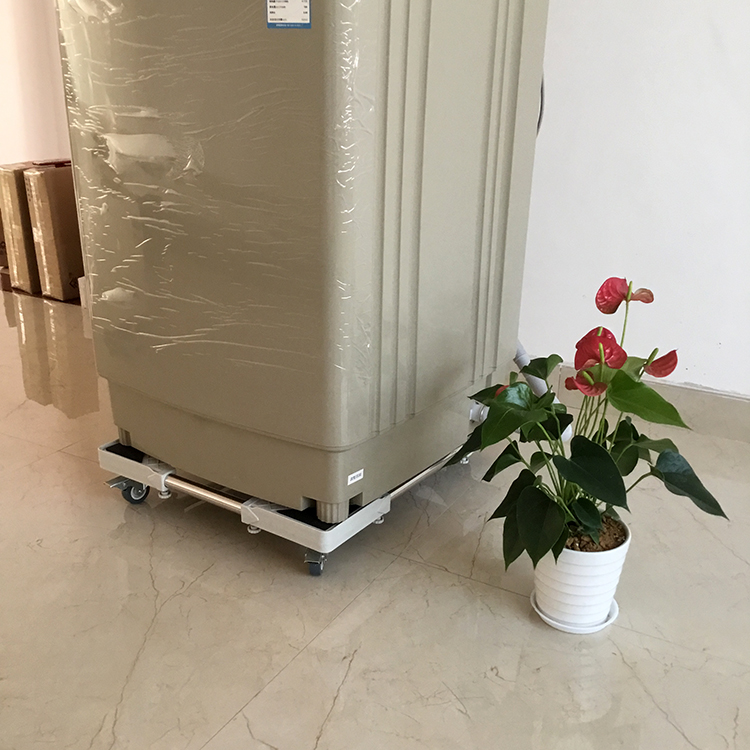 海尔三洋荣事达洗衣机底座通用万向滑轮托架不锈钢冰箱移动架防水