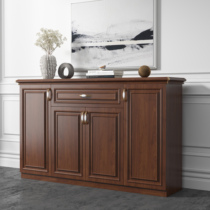 All aluminum alloy shoe cabinet household door walnut color waterproof sunscreen outdoor balcony storage cabinet can be customized