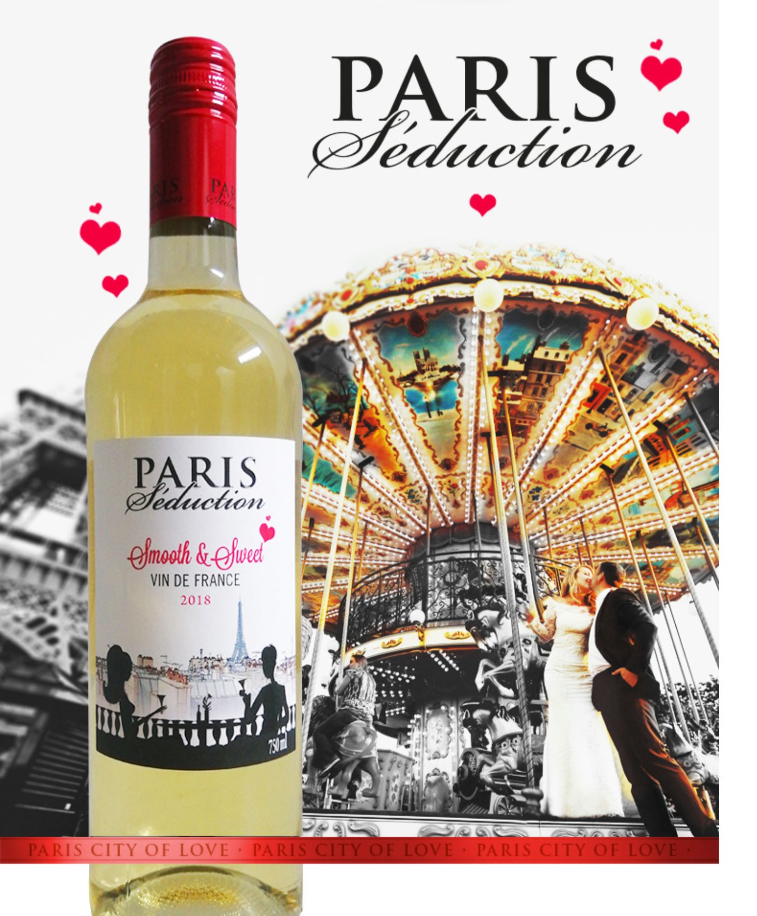 麦德龙法国巴黎诱惑甜白葡萄酒750mL*6瓶