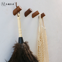 Flawed solid wood adhesive hook log coat hook wall decoration hook wooden bedroom Hook room hanger