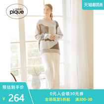 gelato pique autumn and winter womens top TSUKI cooperation item contrast pajamas PWNT194067